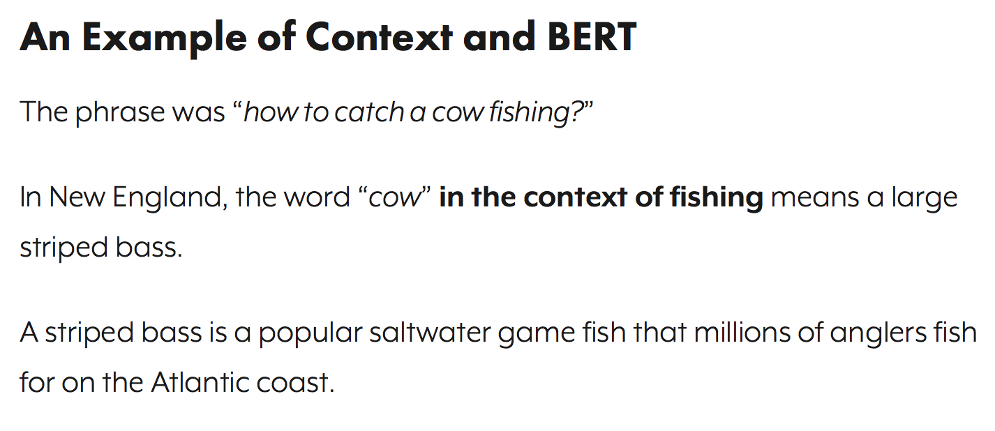 An example of context and Google update.