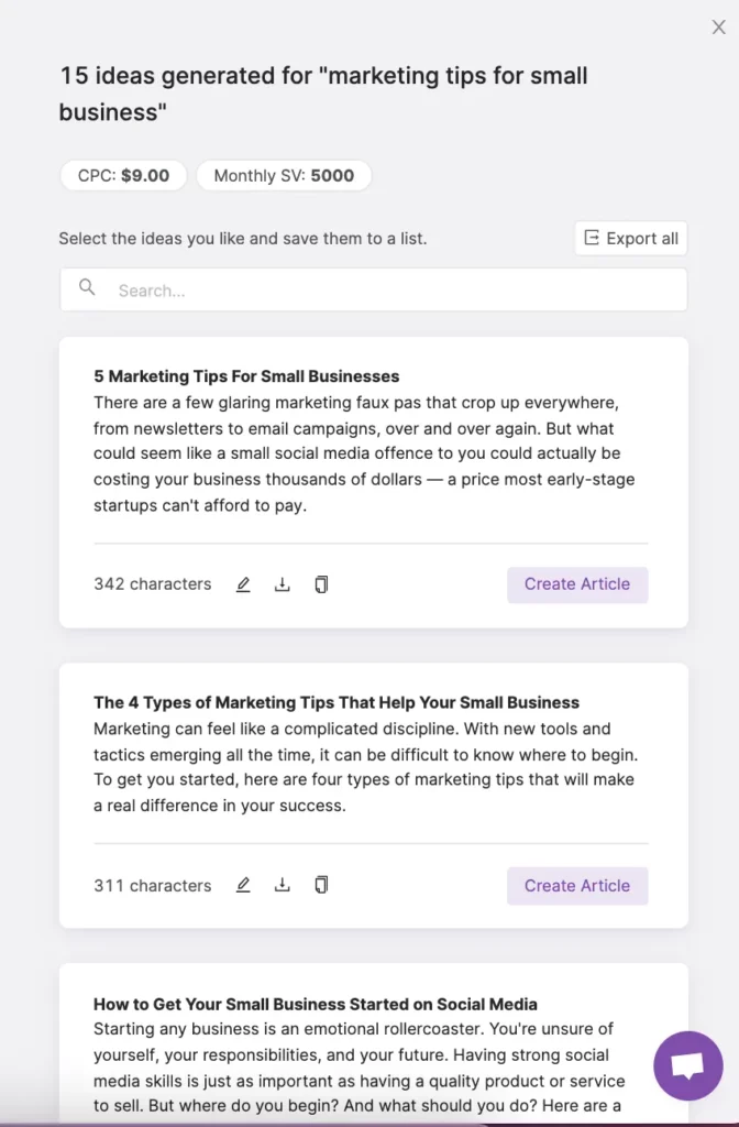 Content Generator Tool from Search Atlas