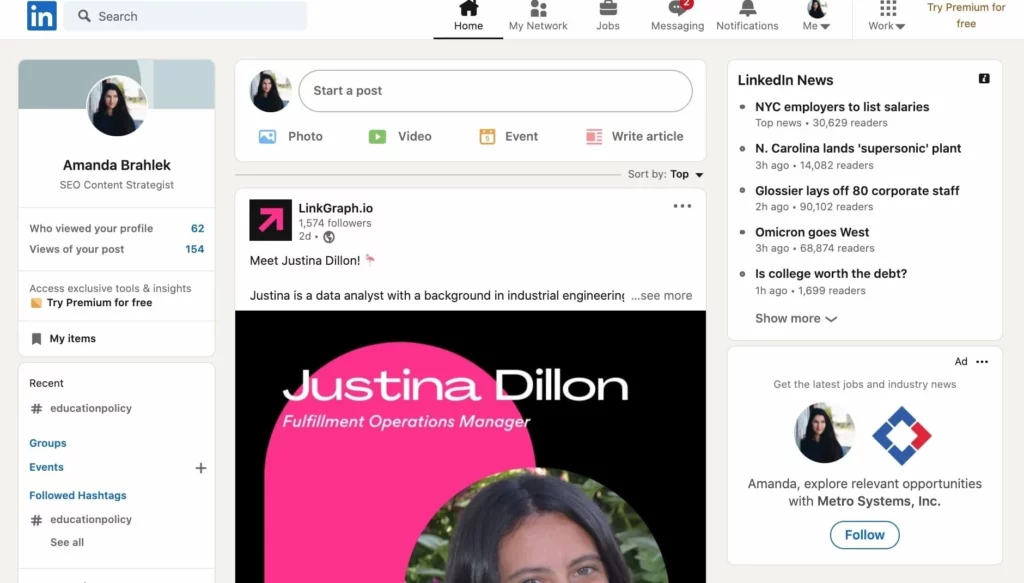 Example of social media