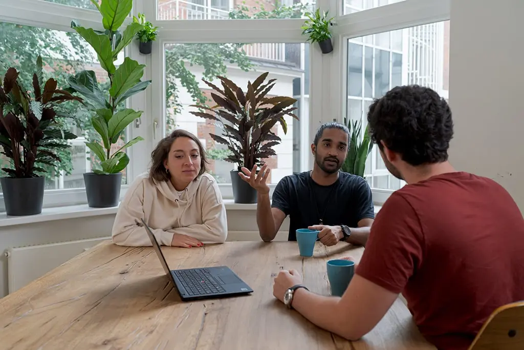 enterprise seo marketing team discussing which software platform they want to use for SEO