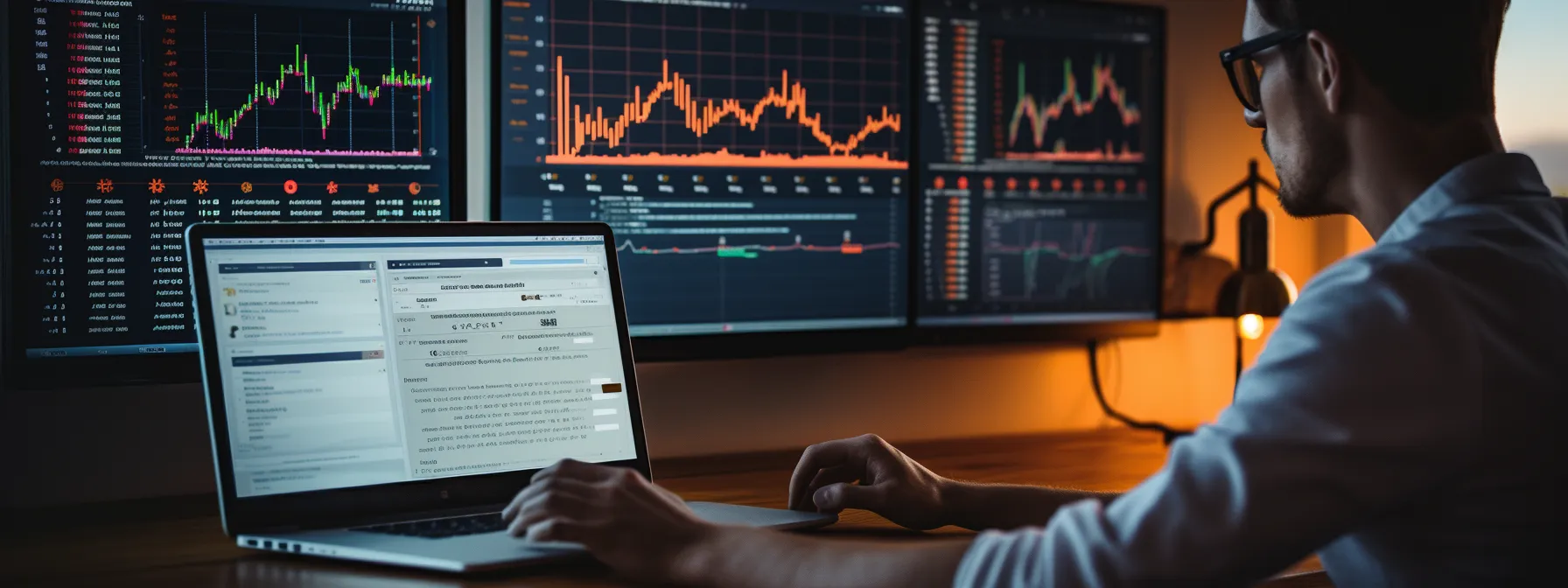 a person analyzing search engine ranking factors and link building strategies on a computer screen.