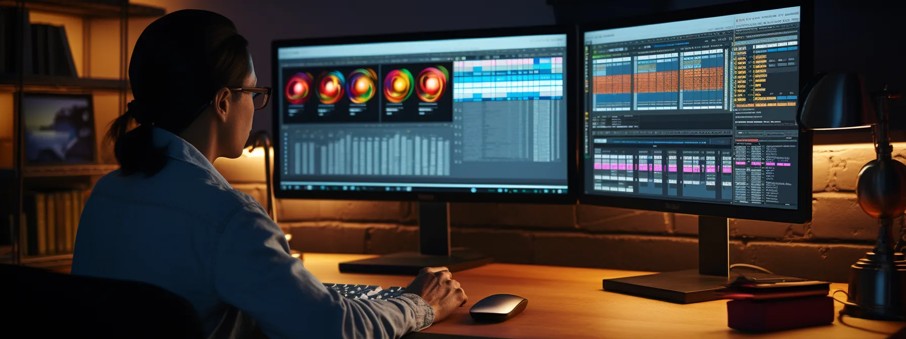 a person analyzing backlink profiles and tracking seo results on a computer screen.