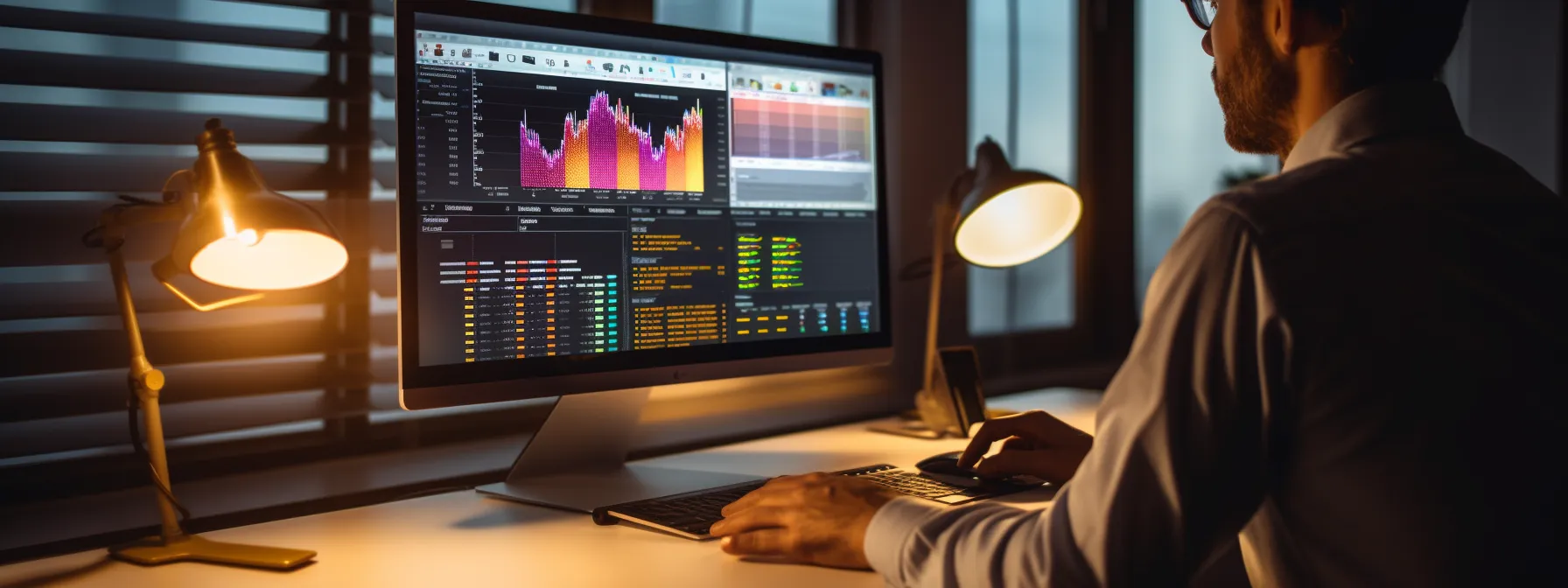 a person analyzing competitor websites and seo strategies on a computer screen.