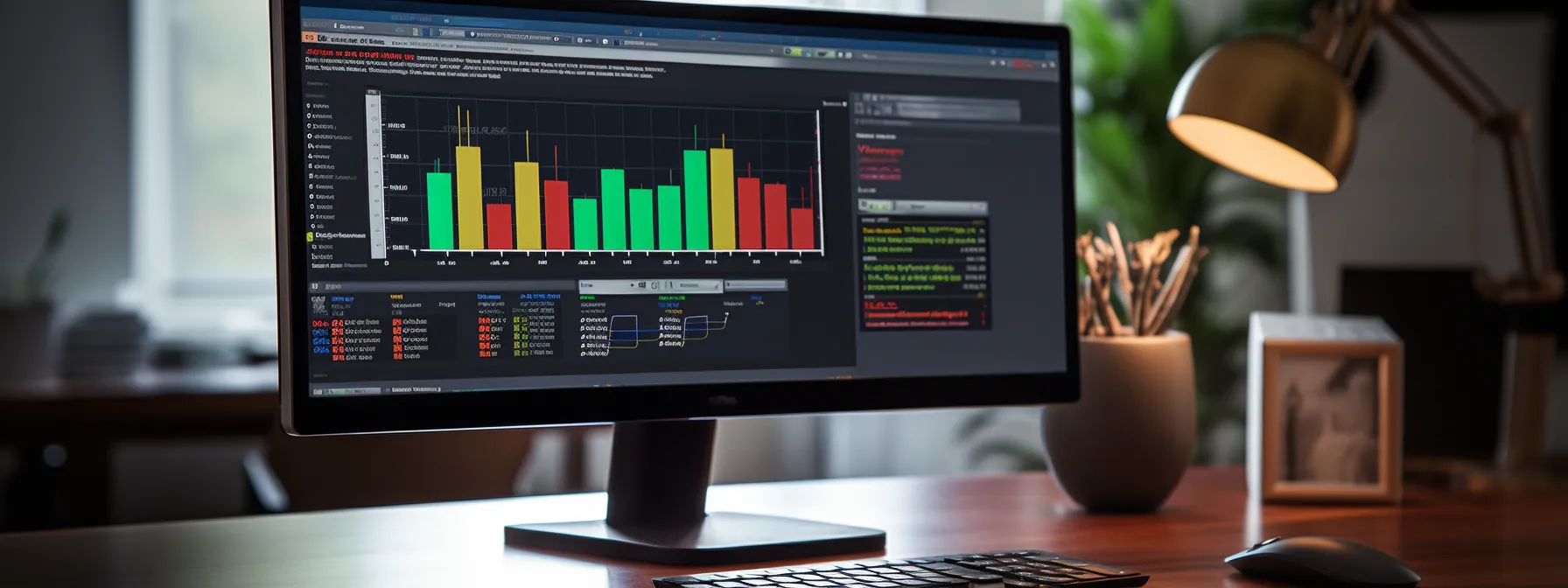 a person analyzing domain metrics and seo factors on a computer screen.