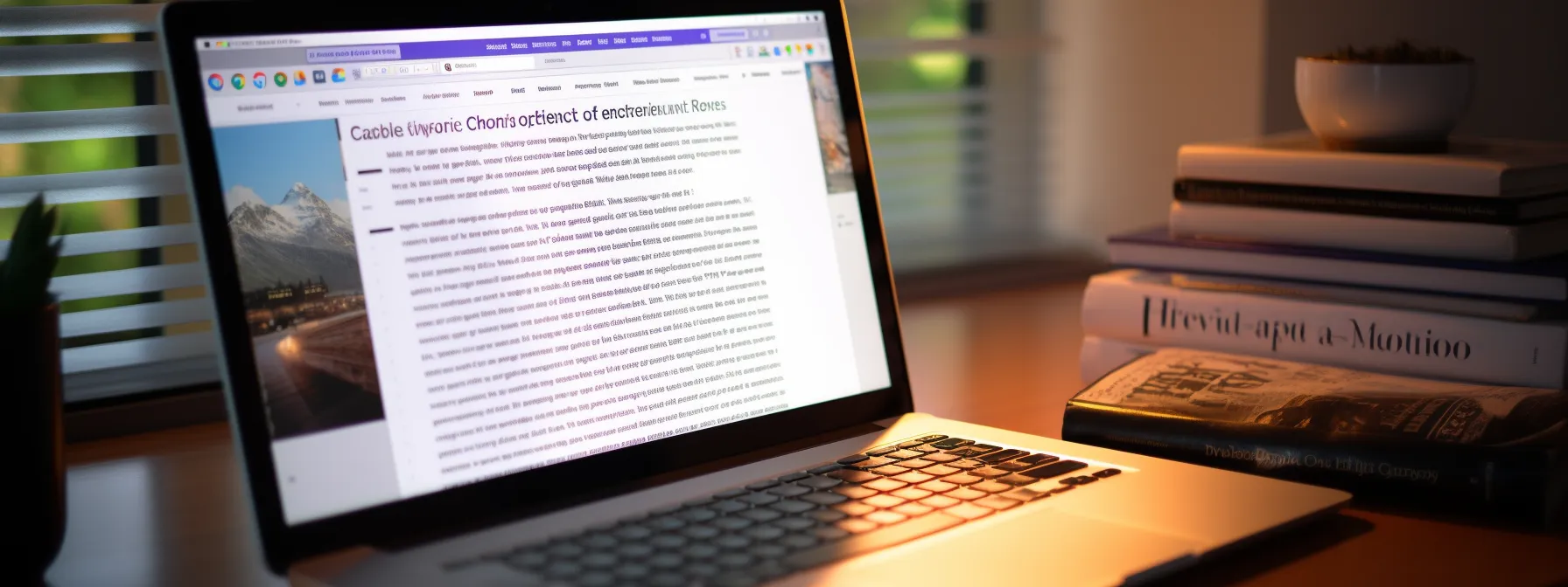 a computer screen displaying google search results with a highlighted webpage and keywords related to semantic seo.