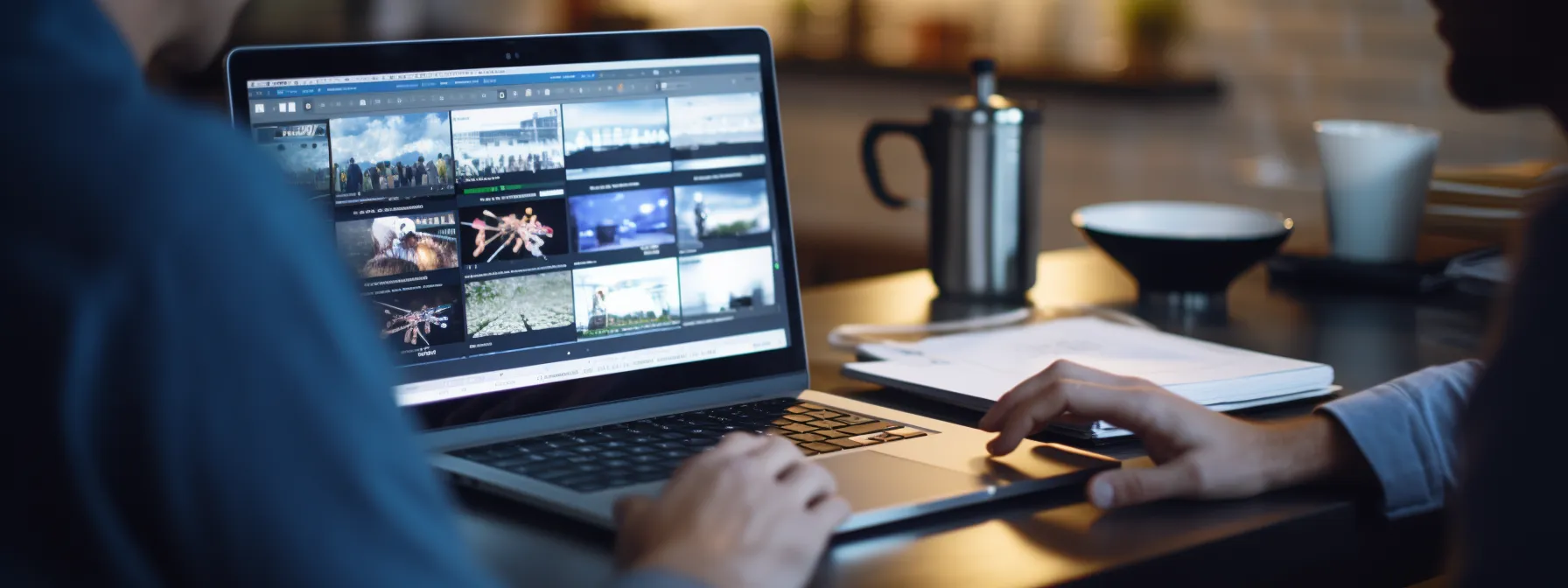 a person using a laptop to create local citations for their business using seo tools.