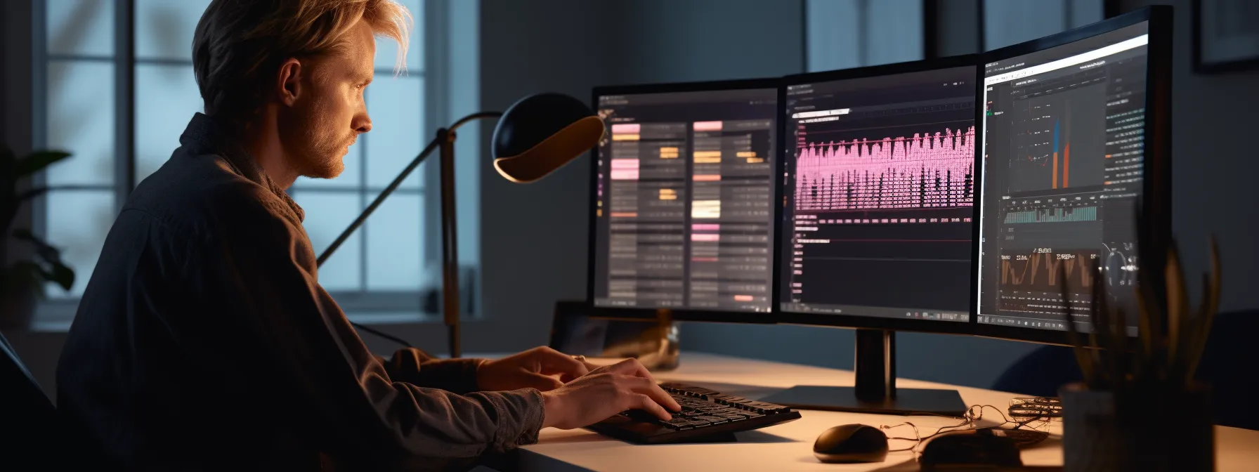 a person analyzing serps on a computer using a serp analysis tool.