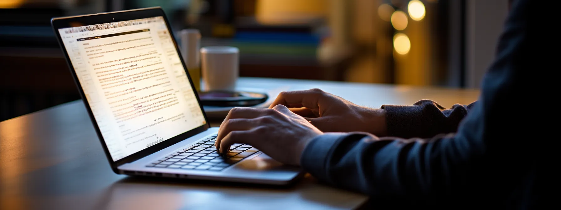 a person typing on a laptop with a stack of books on link building techniques and a website analytics tool open on the screen.