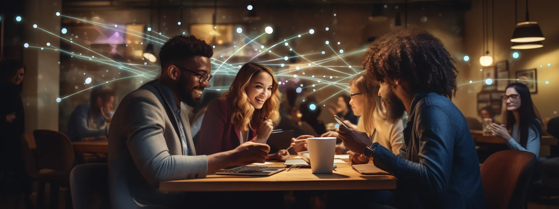 people sharing and engaging with content on social media platforms like linkedin and twitter, indirectly influencing search engine rankings.