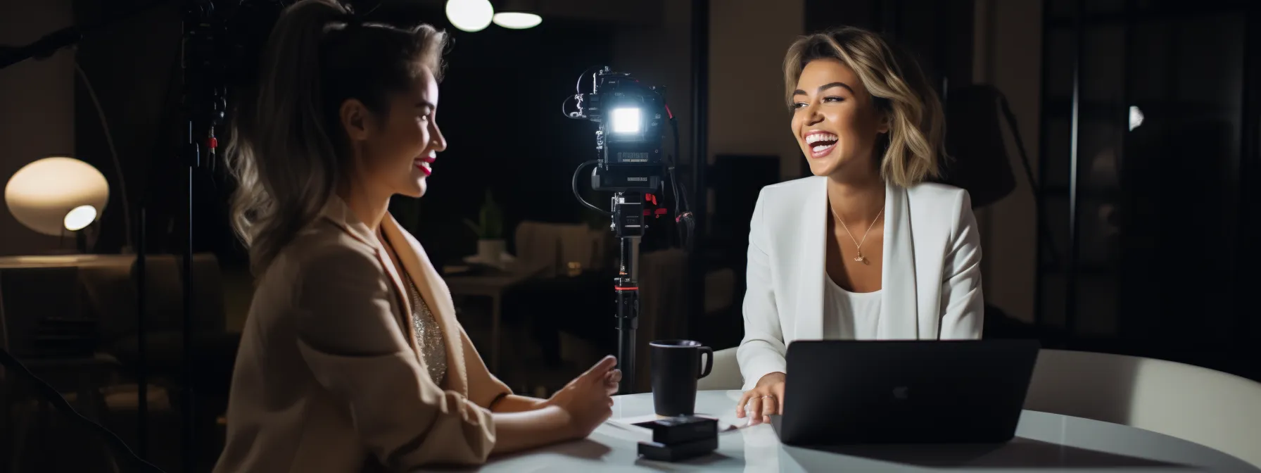 a fashion blogger and a brand representative collaborate to create engaging content and secure quality backlinks.