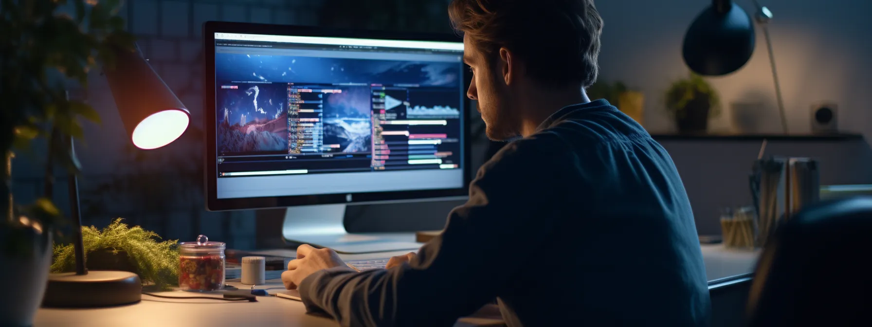 a person analyzing website content and making changes to improve seo ranking.