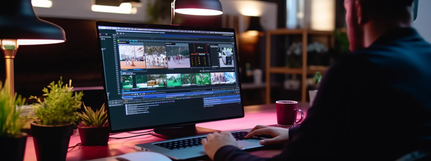 a person using a computer to analyze backlinks and implement seo strategies for leveraging aged domains.