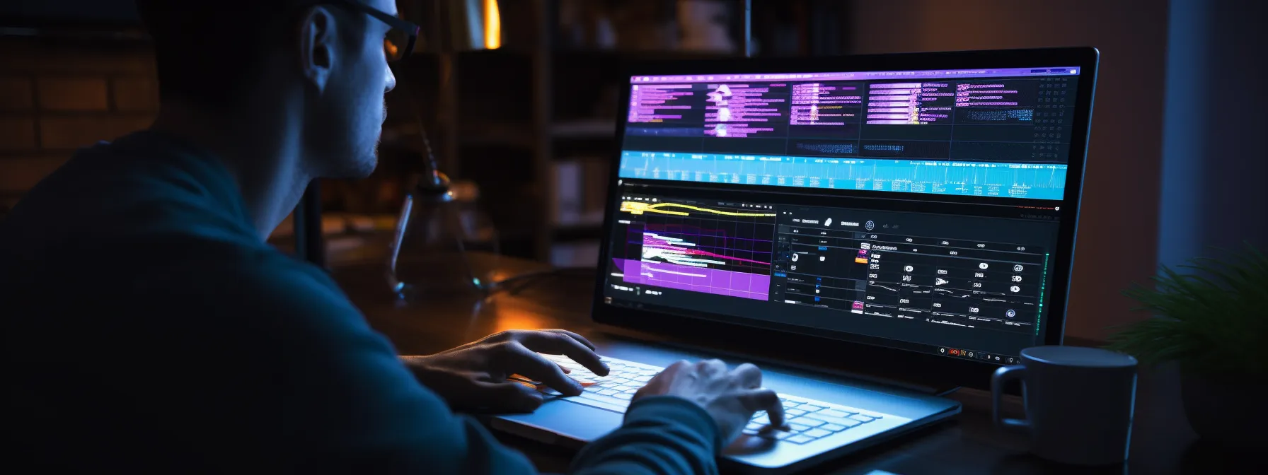 a person using a backlink generator tool on their computer to improve search engine rankings for both bing and google.