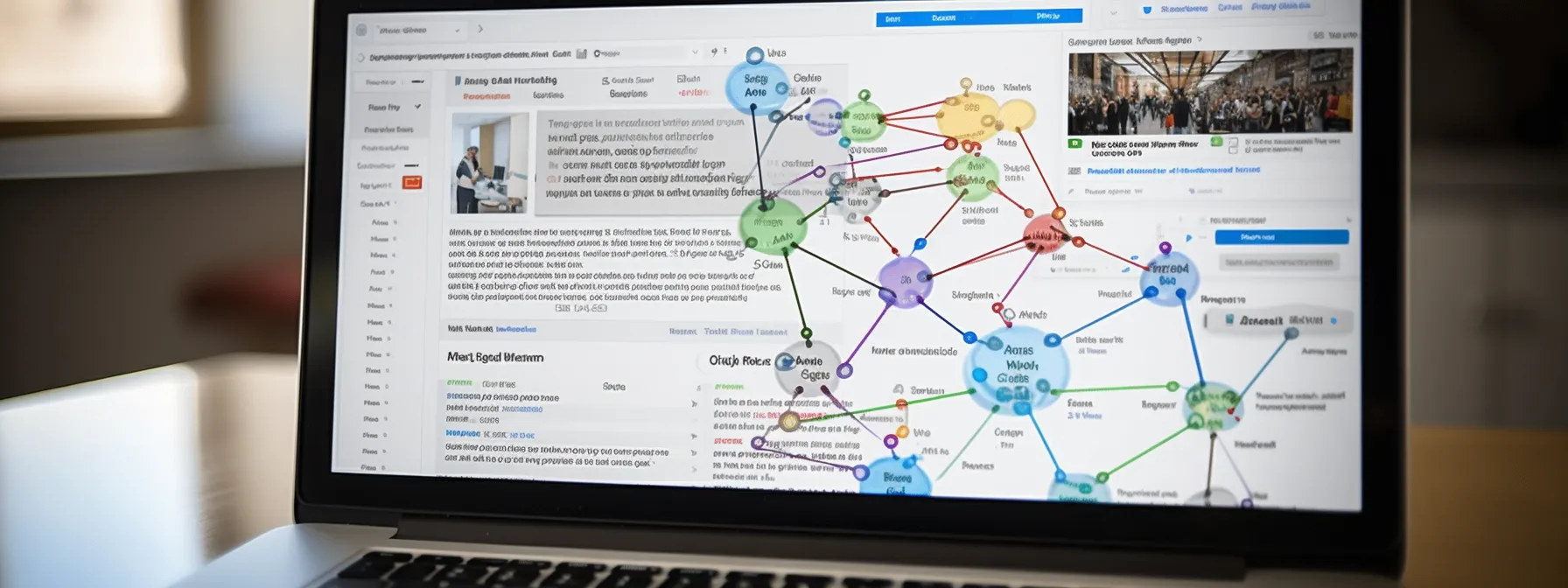 a web page with various types of backlinks, including dofollow and nofollow links, displayed in a diagram.