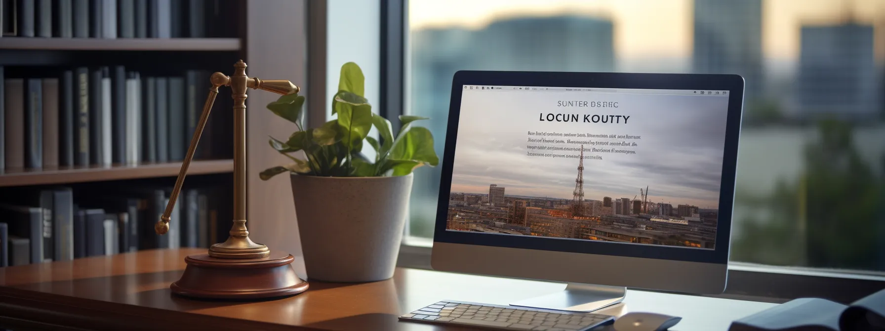 a computer screen displaying a law firm's website with multiple high-quality backlinks leading to it.