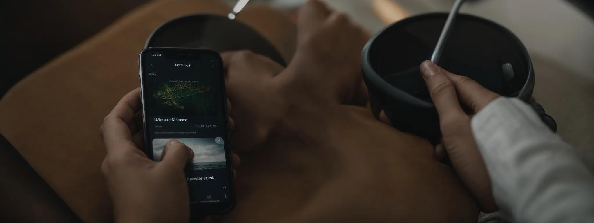 a user taps on a clear and intuitive mobile menu on a smartphone screen to navigate a website easily.