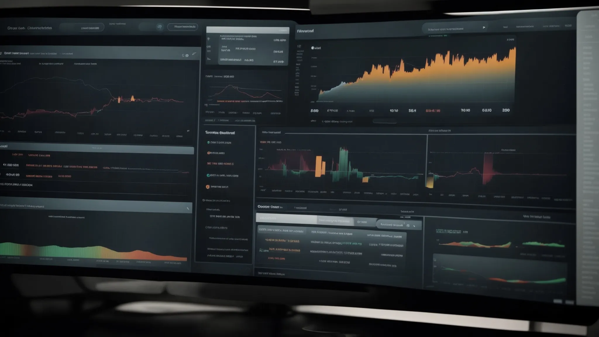 a computer screen displaying a dashboard with analytics graphs and multiple platform integration.