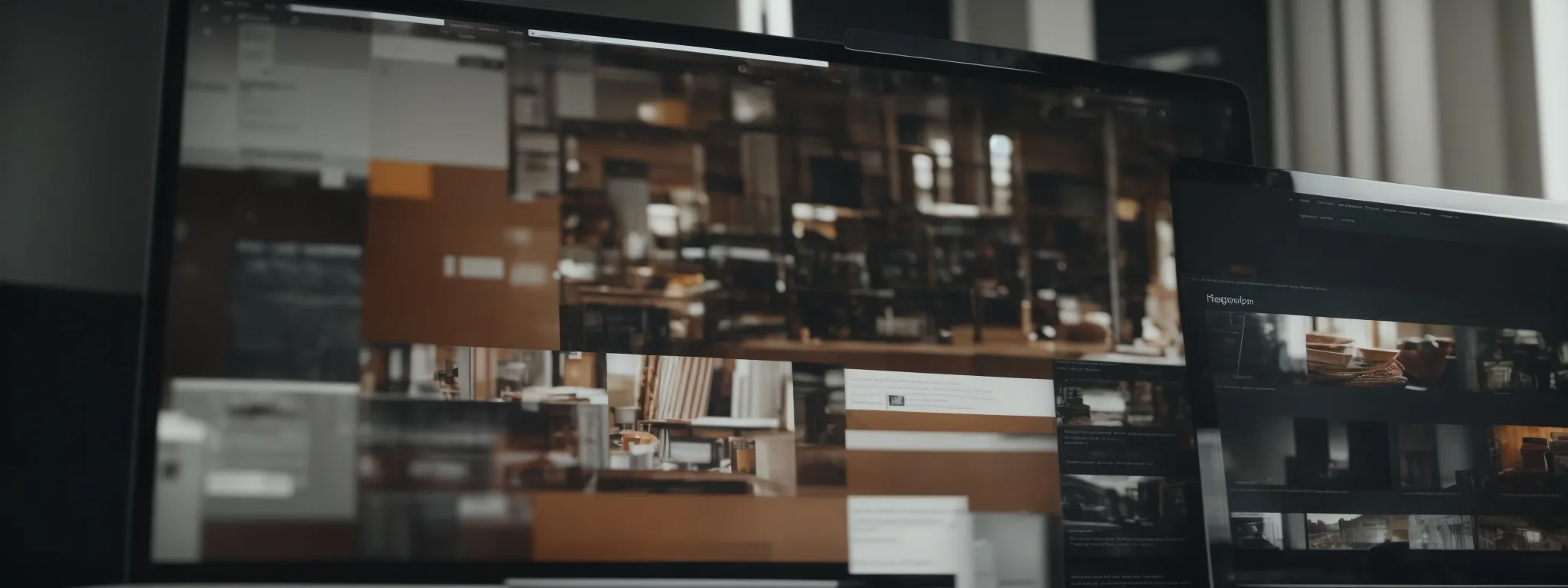 a computer screen displaying a clean, organized website interface with clear navigation and high-quality, relevant images.