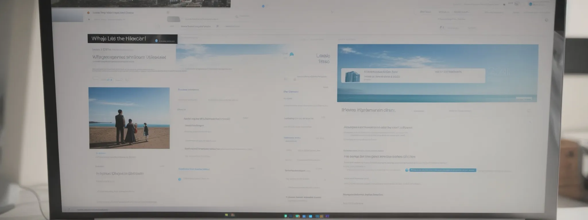 a laptop with search engine results displayed on the screen, highlighting both the advertisement section and the organic search listings below.