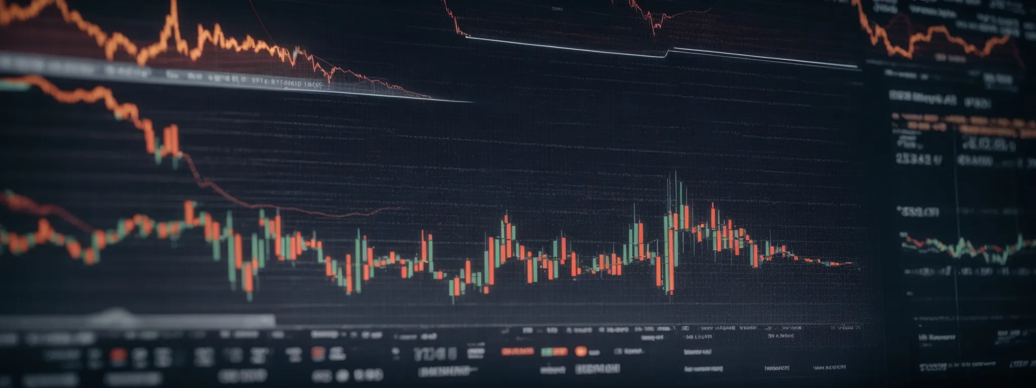 a computer screen displaying intricate web analytics graphs representing seo strategies.