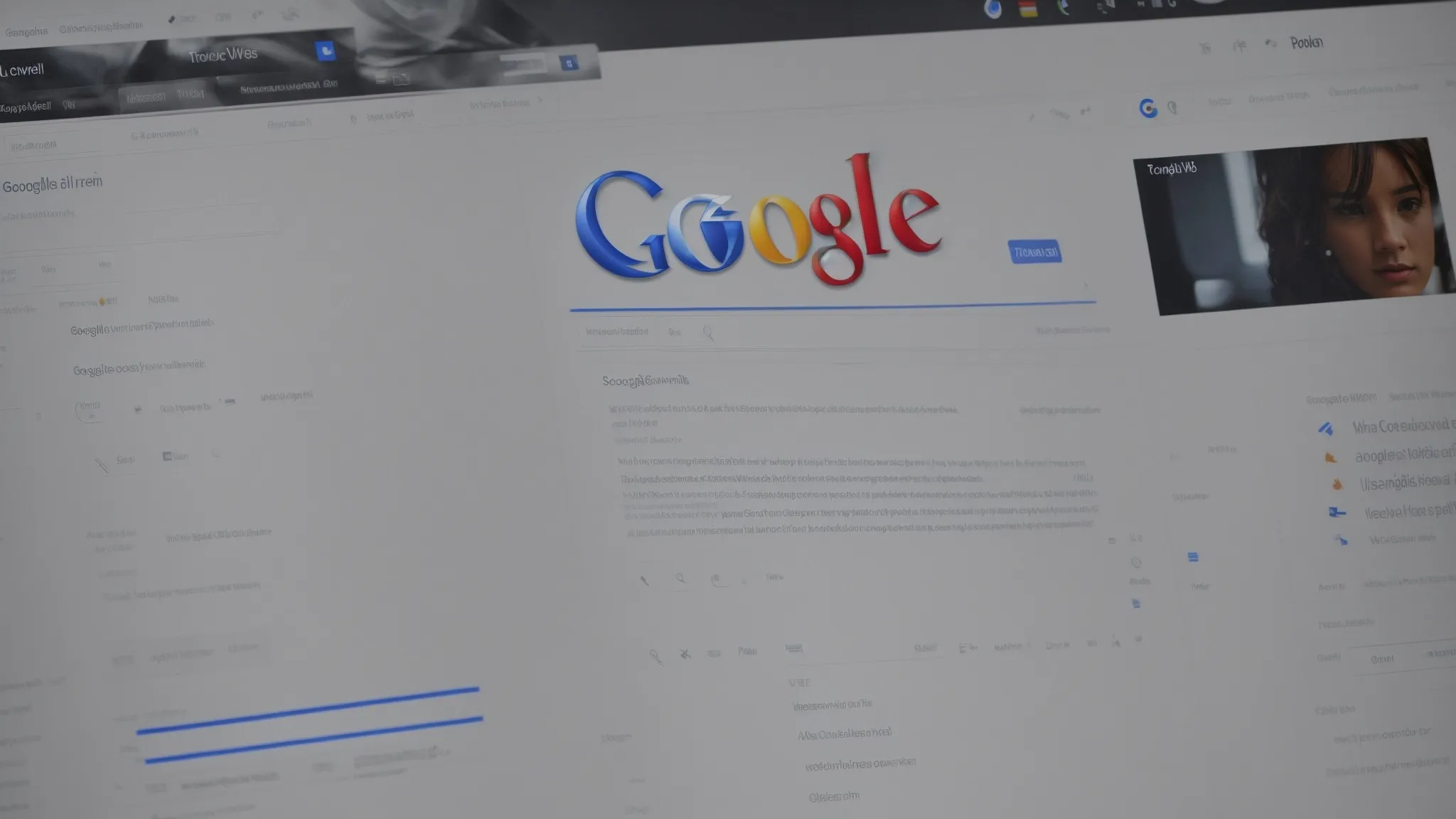 a computer screen displays the google chrome browser with an seo toolbar extension showing a website's page rank.