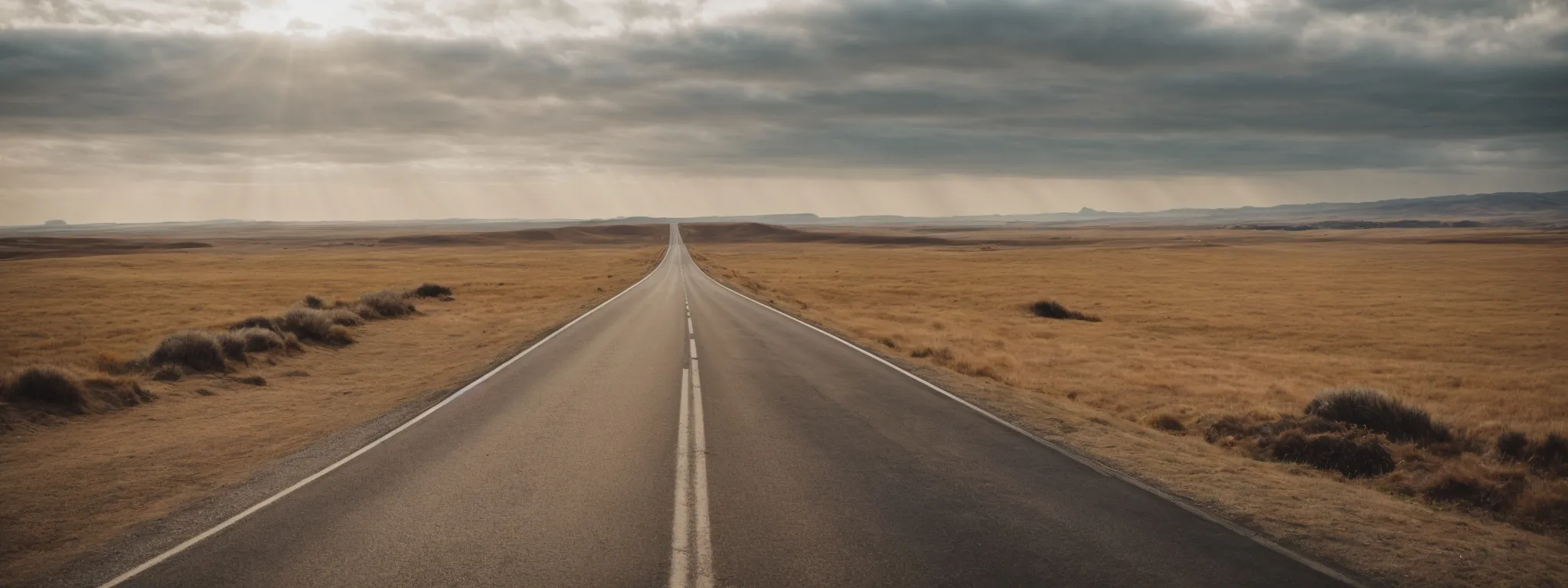 a smooth, wide road stretching into the horizon, enticing travelers forward with clear signposts and no obstacles in sight.