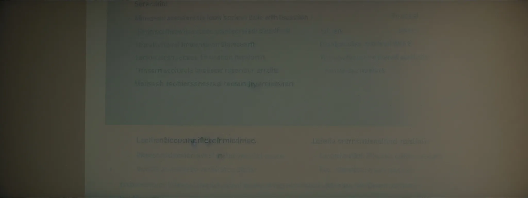 a computer screen displaying a list of medical websites amidst the backdrop of a hospital hallway.