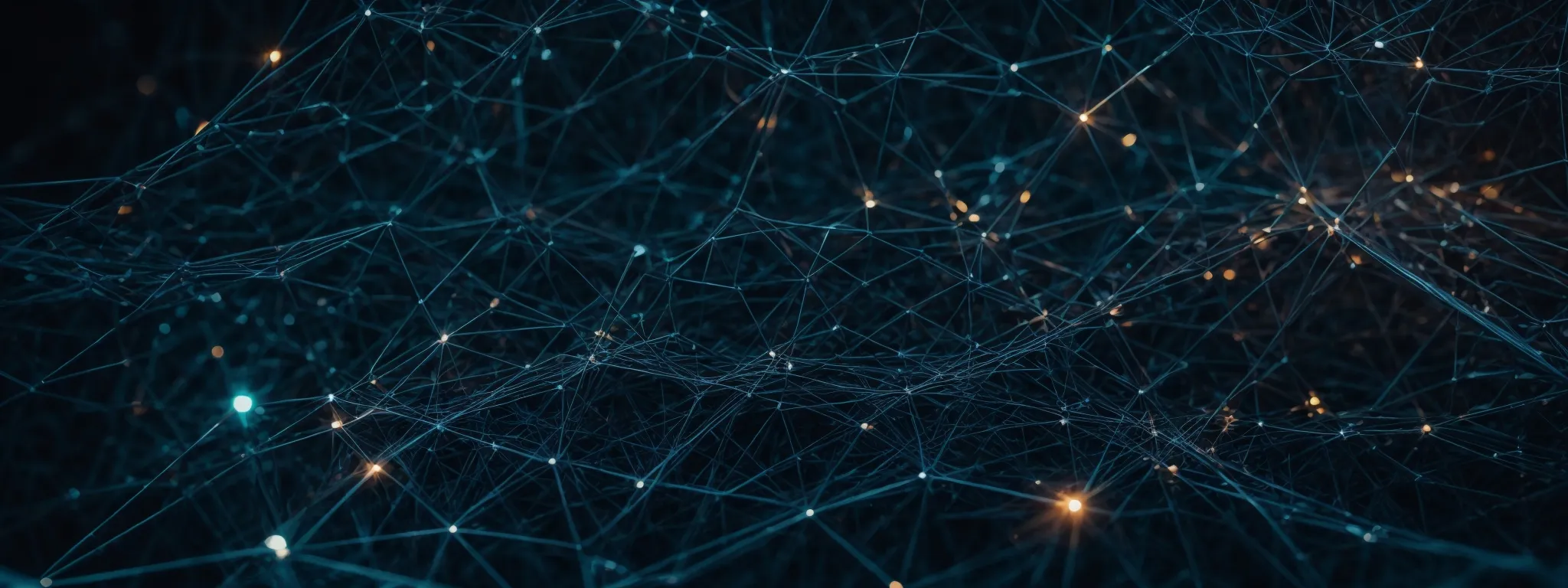 a computer screen displaying a complex network graph representing an optimized seo link structure.