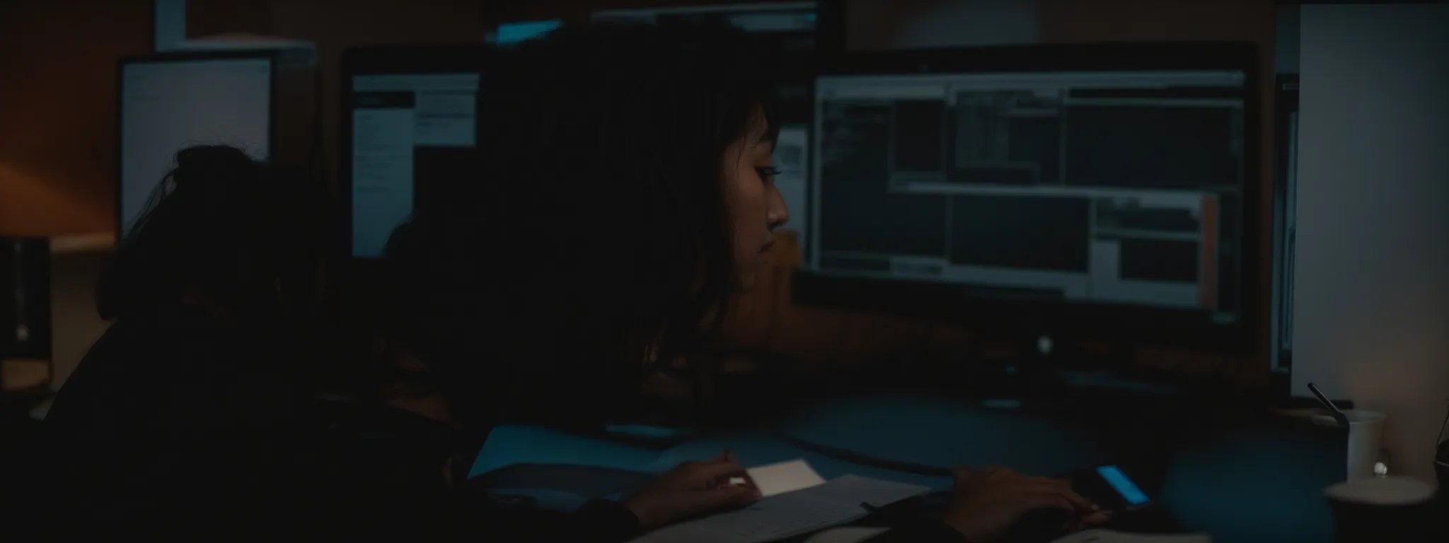a person sitting at a computer with wordpress open on the screen, indicating the process of enhancing a website's seo capabilities.