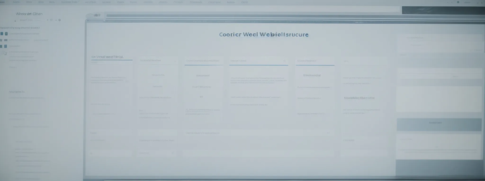 a close-up of a computer screen displaying a well-organized website structure with clear navigation.