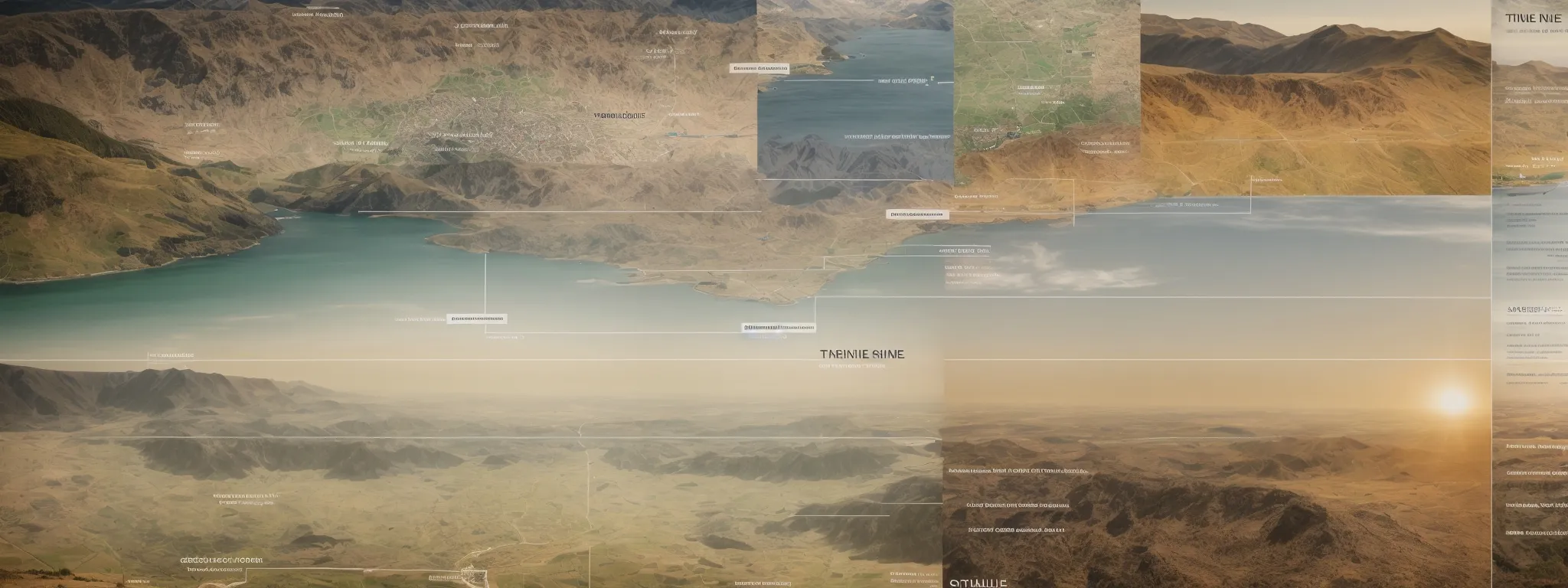 a timeline display showcasing the transition from simple text results to a complex layout with maps, images, and interactive elements.