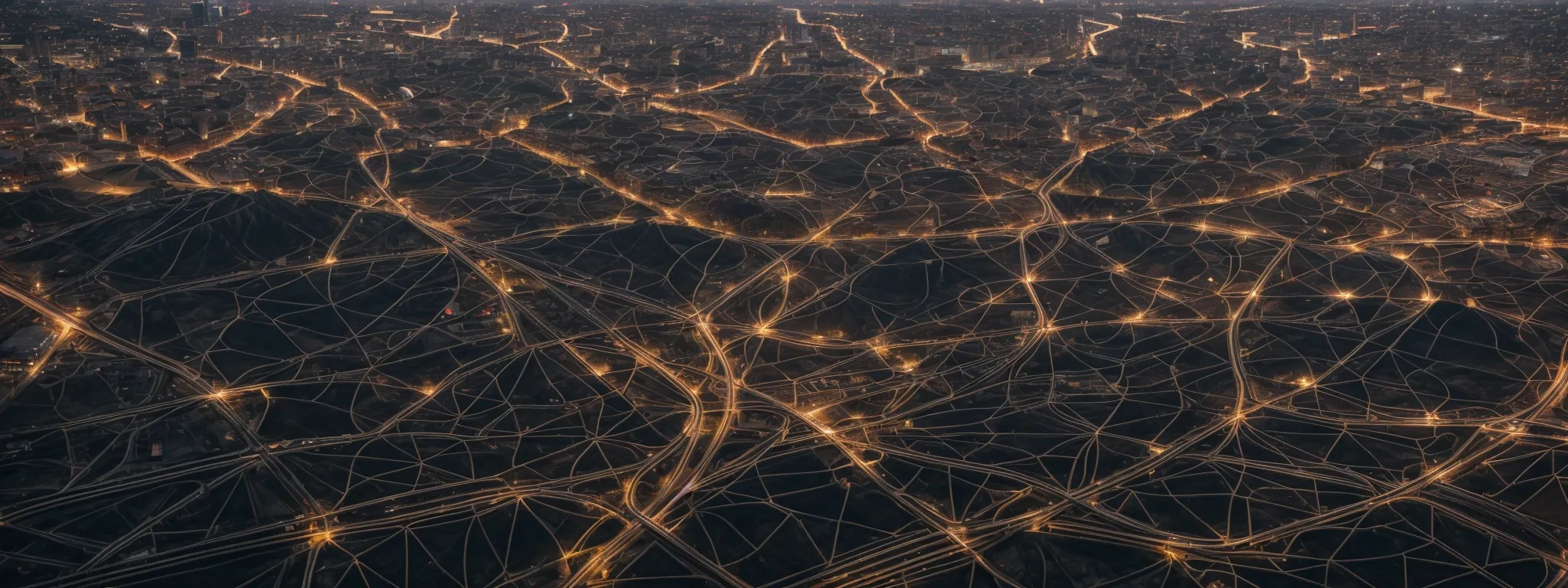 a broad panoramic view of a vast, intricate network symbolizing the interconnected and evolving nature of the seo industry.