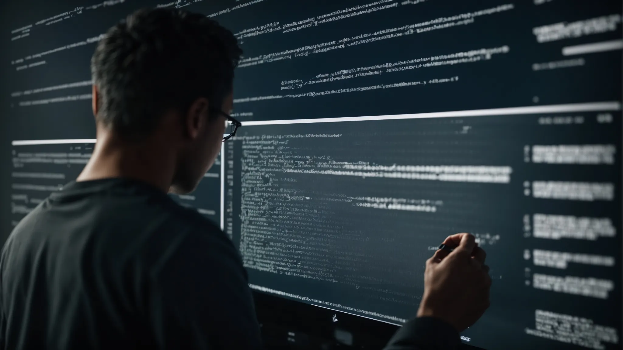 a web developer adjusts the html code of a website to optimize heading tags for search engine visibility.