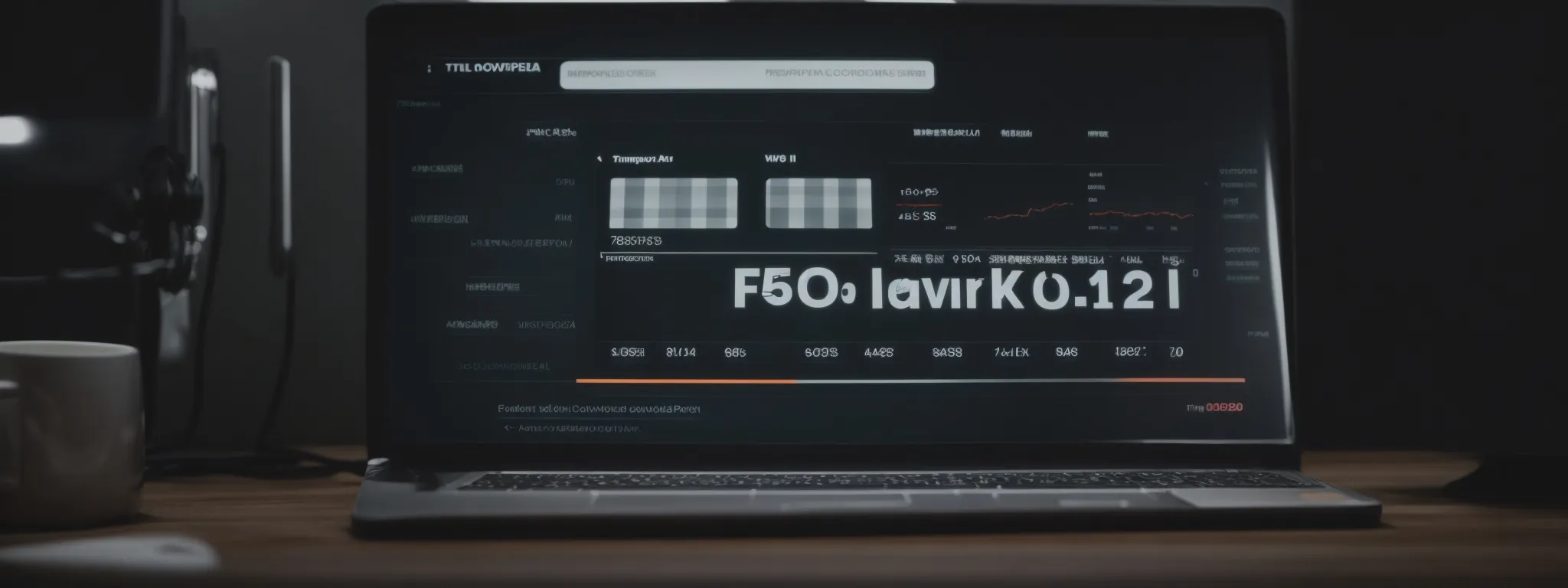 a computer screen displays a stopwatch overlaid on a wordpress website, symbolizing the focus on speed optimization for better seo rankings.