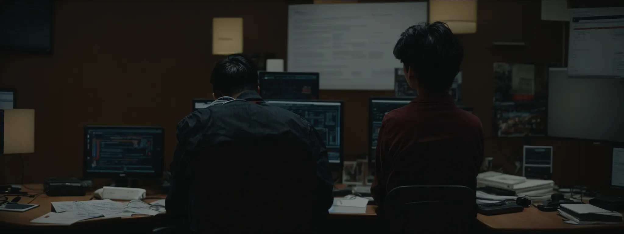 an image of a person at a desk, visibly frustrated, staring at a computer screen showing a jumbled web page.