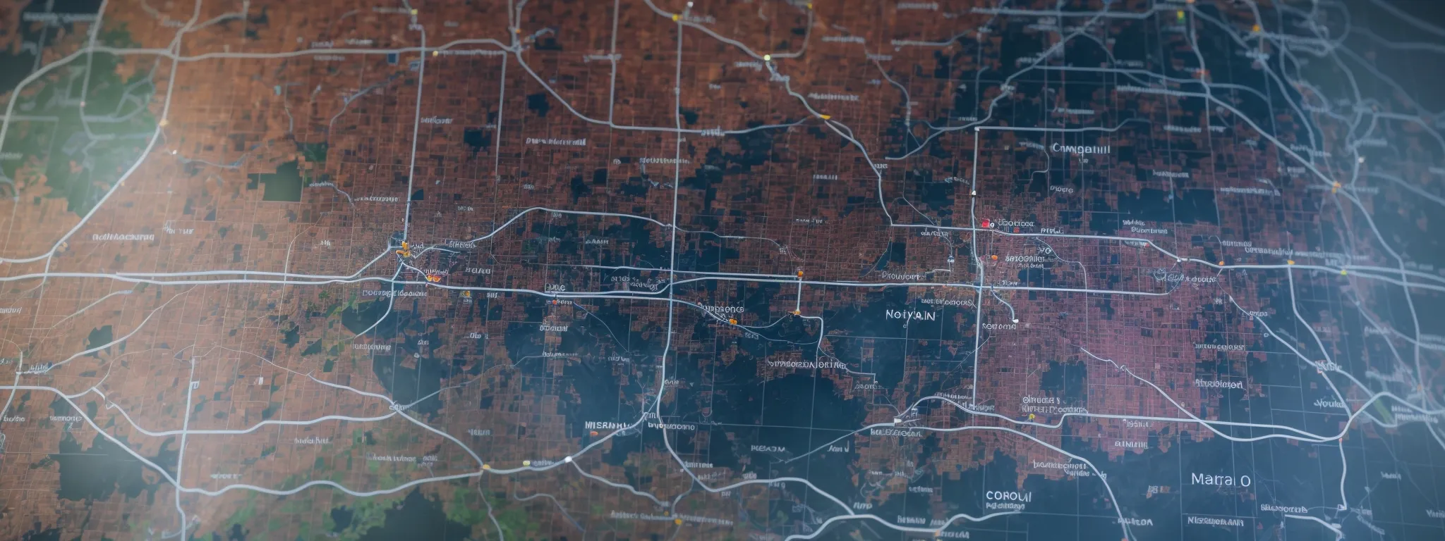 a computer screen displaying a map with pinpointed locations and analytics graphs symbolizing ai-optimized local business visibility online.