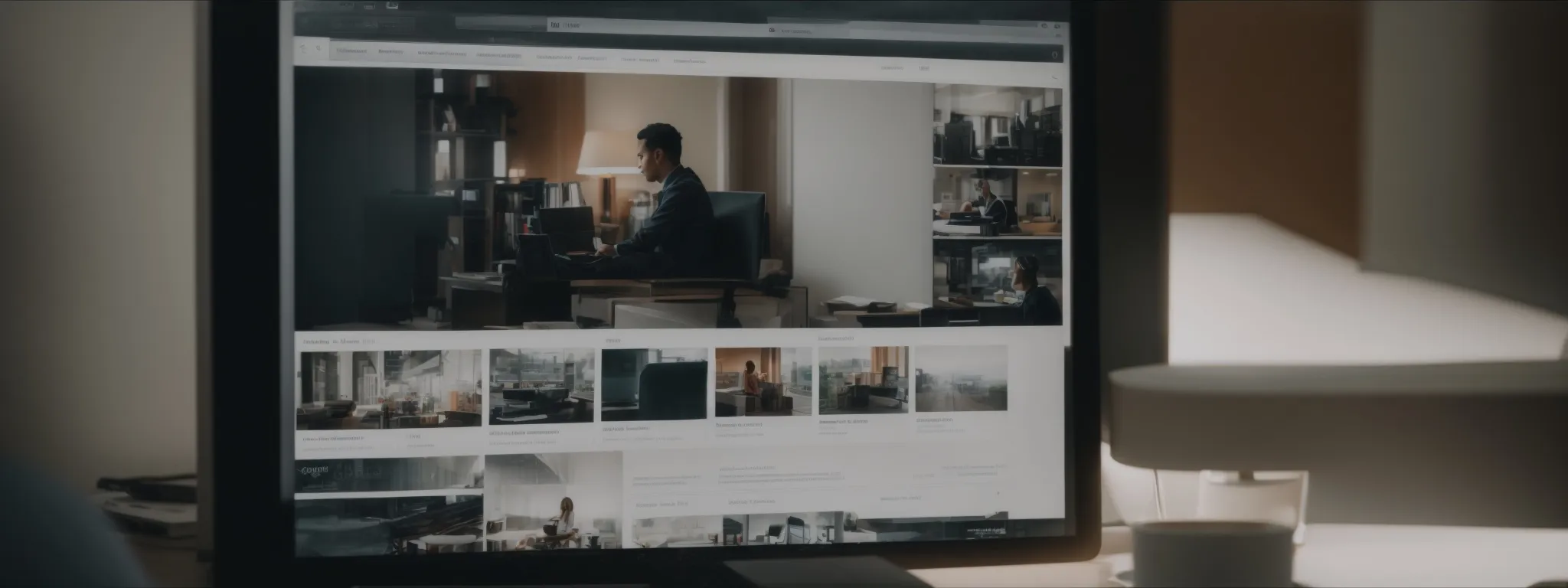 a person casually browses through a visually updated search engine results page on a modern computer screen.