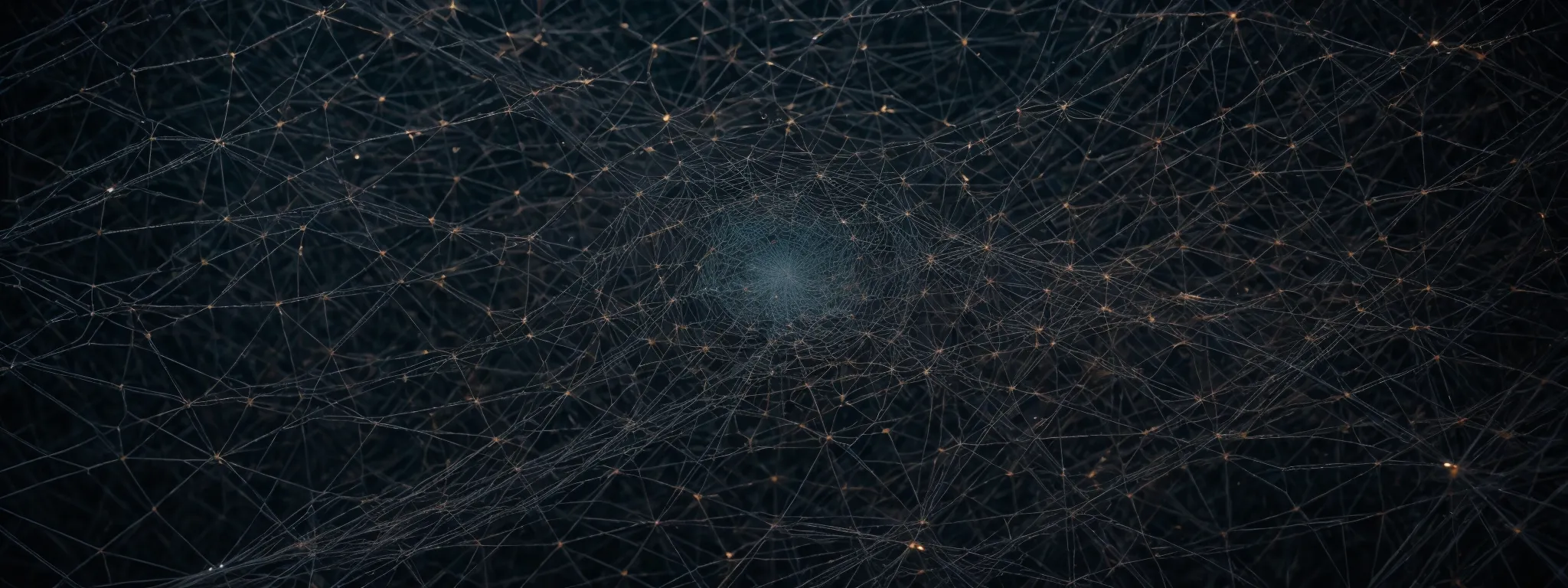 a complex web of interconnected nodes representing a network of various websites linked together.