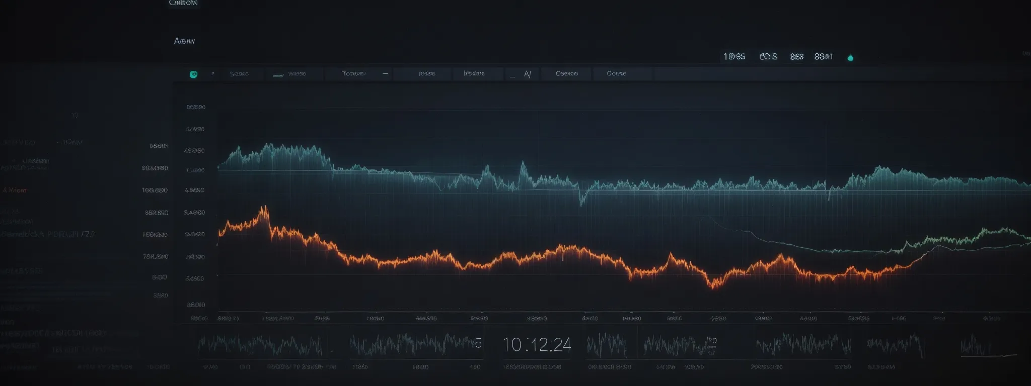 a computer screen displays a graph showing web traffic growth, symbolizing the impact of marketbrew spa's seo optimization.