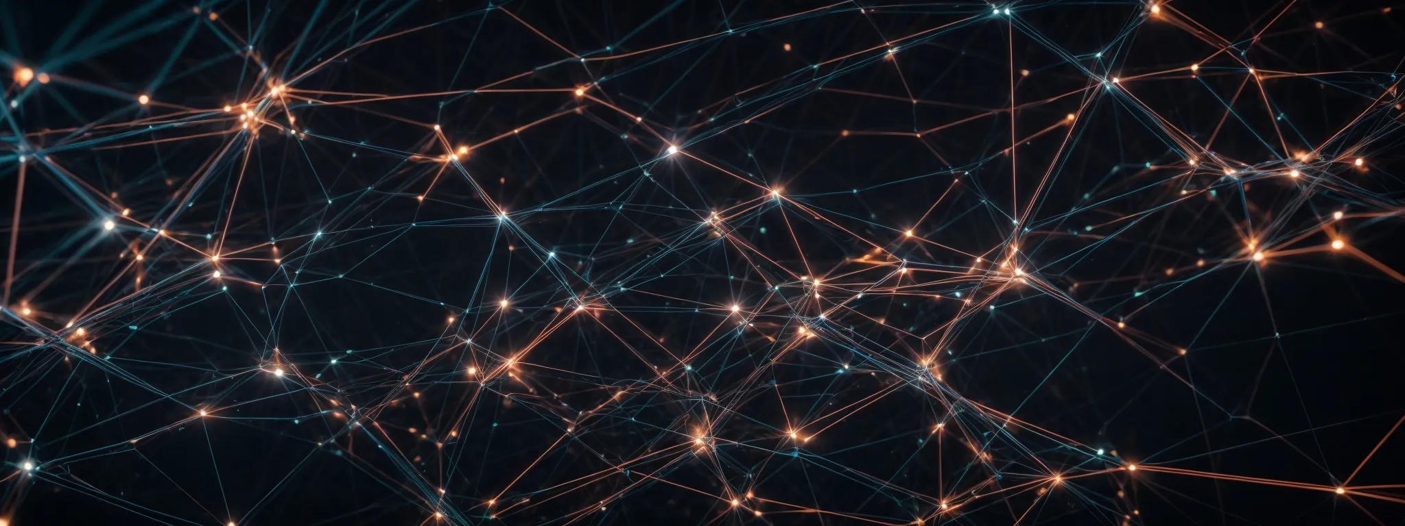 a computer screen displaying a network of interconnected nodes symbolizing a robust link building ecosystem.