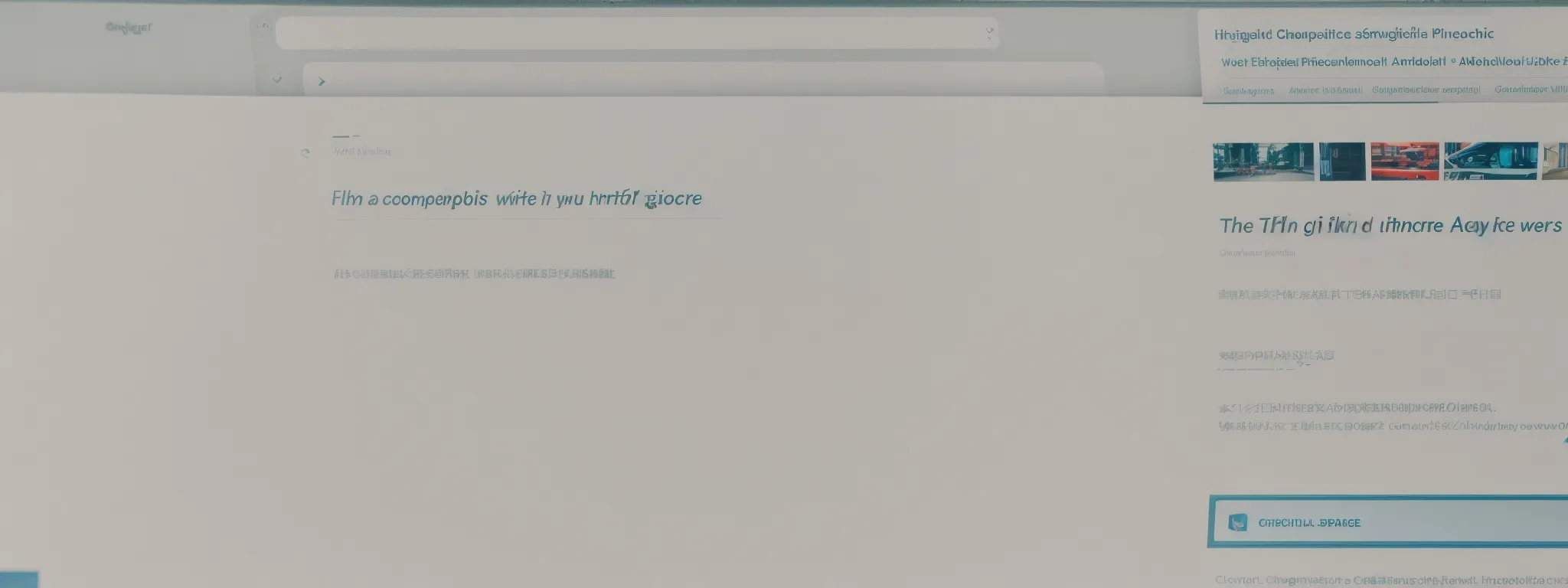 a computer screen displaying a search engine's homepage with a magnifying glass indicating a fact-checking tool.