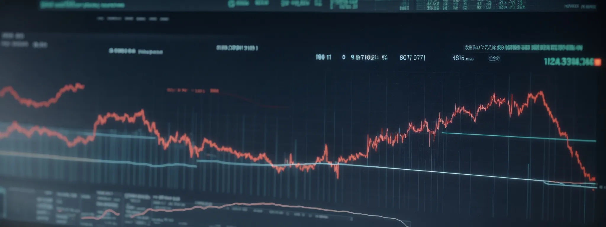 a computer screen displaying a graph of rising metrics, symbolizing a website's improving seo performance.