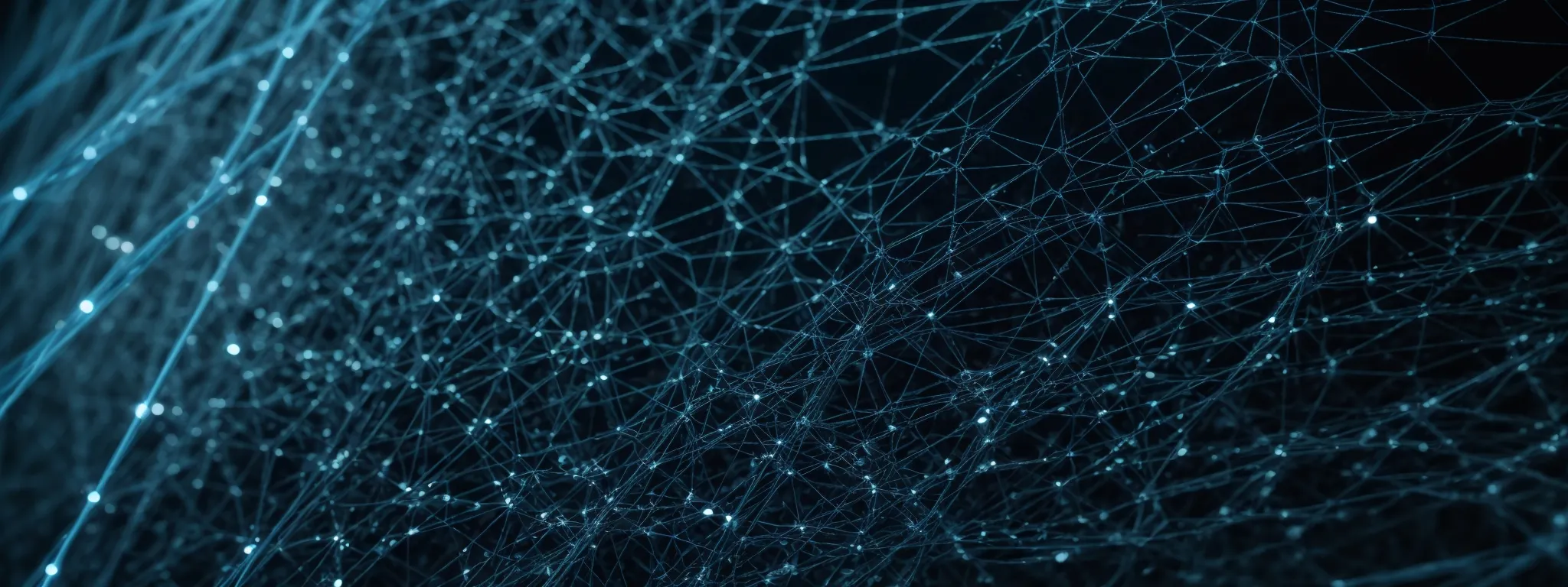 a computer screen displays an intricate web of connections representing the analysis of a website's backlink network.