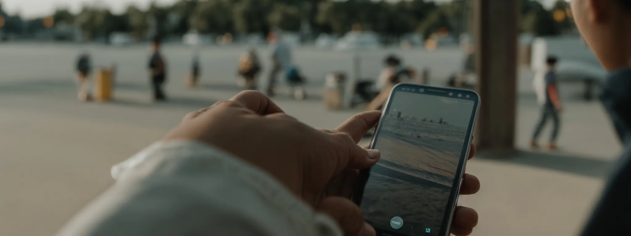 a person swiping through a visually engaging, fast-loading story on a smartphone.