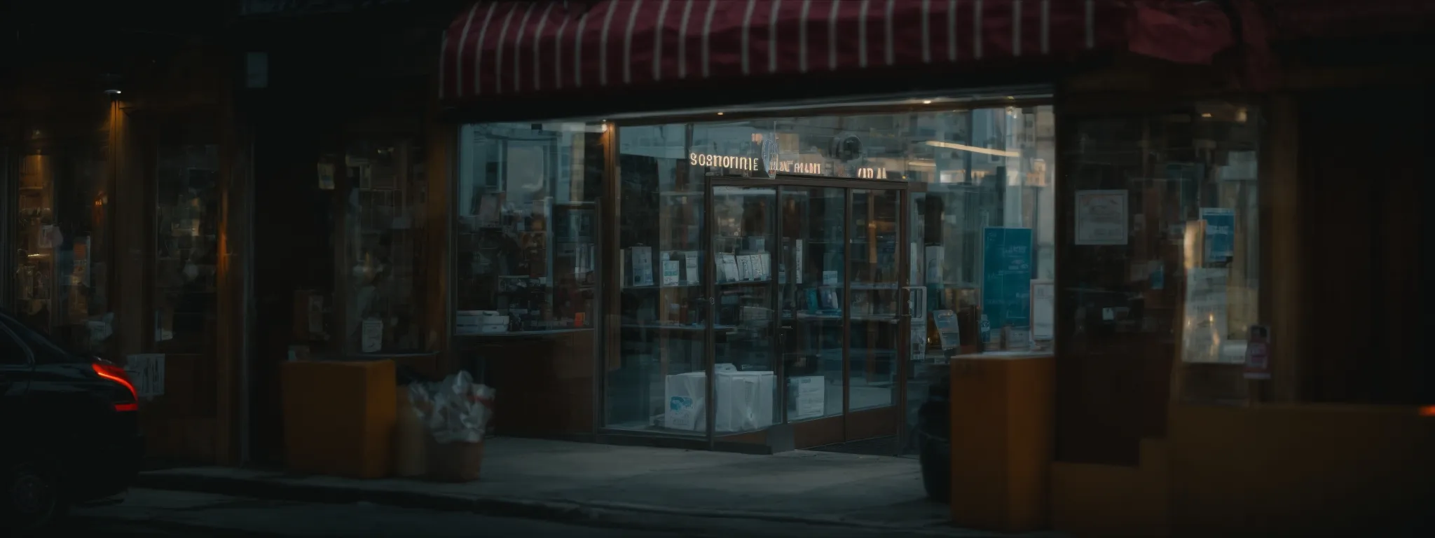 a storefront with a visible 