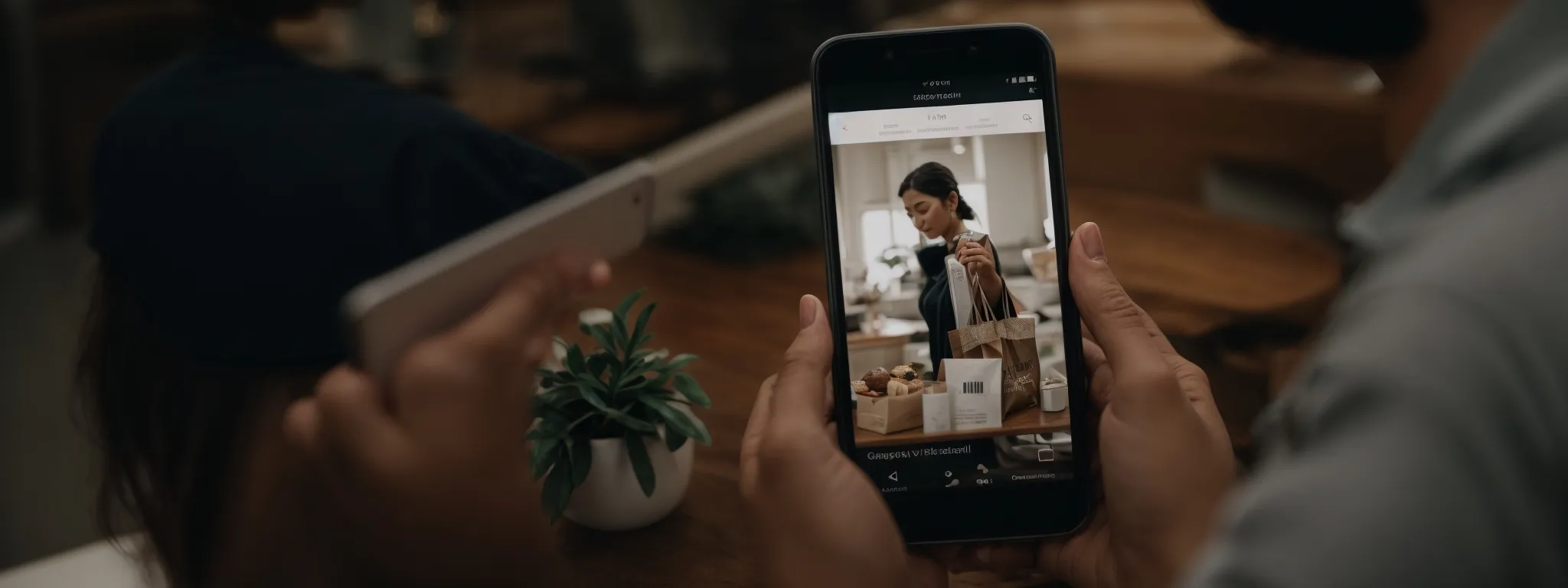 a person uses their smartphone to effortlessly navigate a streamlined and user-friendly shopping app.