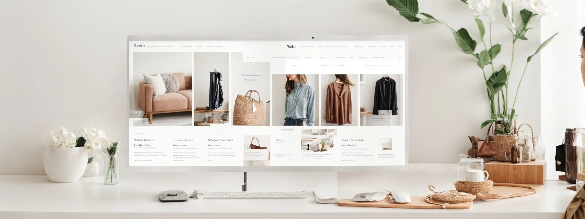 a shopper views a polished, streamlined e-commerce product page with clear, engaging descriptions and a prominent checkout button.