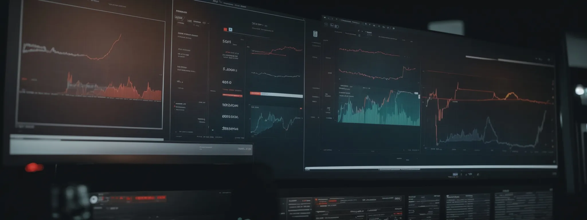 a screen displaying video analytics with graphs showing viewer engagement and traffic sources.
