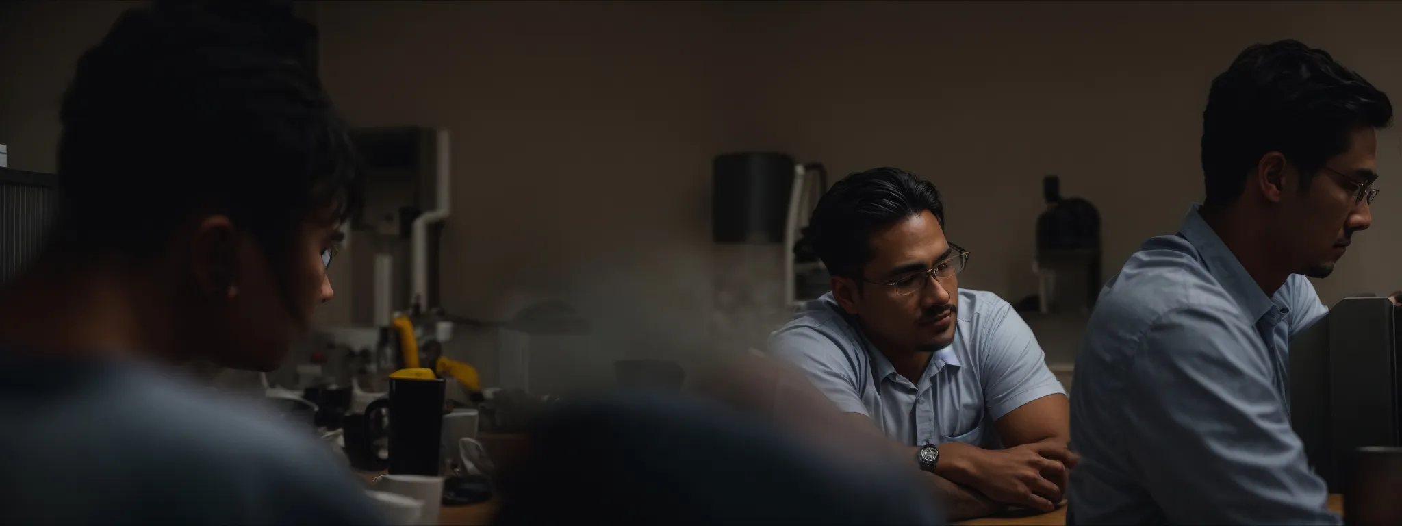 a contractor nodding thoughtfully during a sustainable seo strategy meeting.