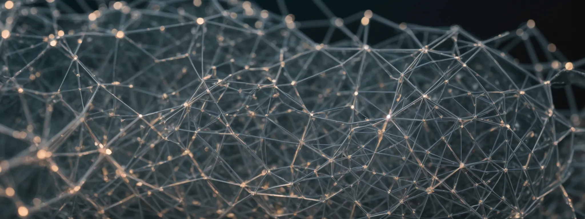 a crystal ball amidst a network of interconnected nodes representing the predictive analysis in seo.